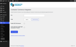 Page screenshot: Settings &rarr; Contractor Commerce