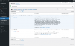 Page screenshot: Plugins ‹ Test site — WordPress