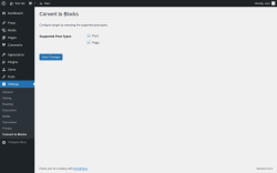Page screenshot: Settings → Convert to Blocks
