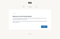 Page screenshot: ConvertKit ‹ Test site — WordPress