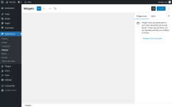 Page screenshot: Widgets &lsaquo; Test site &mdash; WordPress