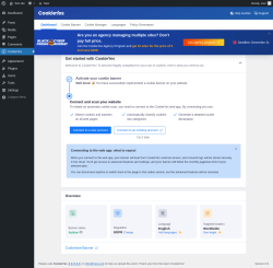 Page screenshot: CookieYes &lsaquo; Test site &mdash; WordPress