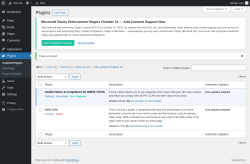 Page screenshot: Plugins &lsaquo; Test site &mdash; WordPress