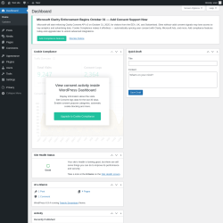 Page screenshot: Dashboard &lsaquo; Test site &mdash; WordPress