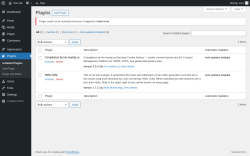 Page screenshot: Plugins &lsaquo; Test site &mdash; WordPress