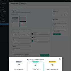 Page screenshot: Compliance by Hu-manity.co &lsaquo; Test site &mdash; WordPress