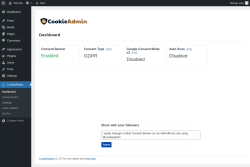 Page screenshot: CookieAdmin