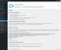 Page screenshot: Cookiebot → Support