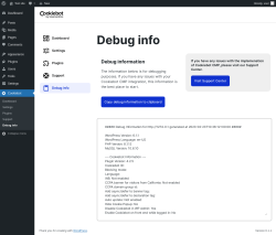 Page screenshot: Cookiebot → Debug info