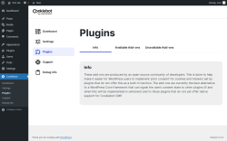 Page screenshot: Cookiebot → Plugins