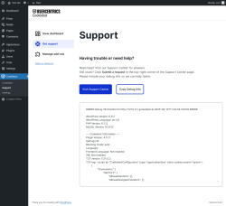 Page screenshot: Cookiebot → Support