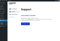 Page screenshot: Cookiebot → Support