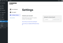 Page screenshot: Cookiebot → Settings