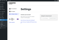 Page screenshot: Cookiebot &rarr; Settings