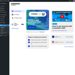 Page screenshot: Cookiebot