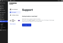Page screenshot: Cookiebot &rarr; Support