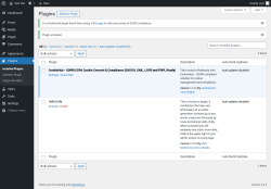 Page screenshot: Plugins &lsaquo; Test site &mdash; WordPress