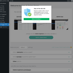 Page screenshot: Copy & Delete Posts &lsaquo; Test site &mdash; WordPress