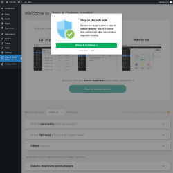 Page screenshot: Copy & Delete Posts &lsaquo; Test site &mdash; WordPress