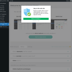 Page screenshot: Copy & Delete Posts &lsaquo; Test site &mdash; WordPress