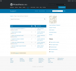 Page screenshot: Settings → Support Forum