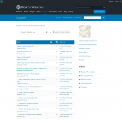 Page screenshot: Settings → Support Forum