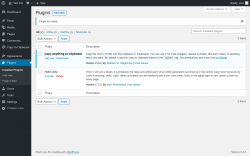 Page screenshot: Plugins ‹ Test site — WordPress