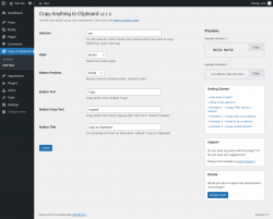 Page screenshot: Copy to Clipboard → Add New