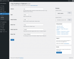 Page screenshot: Copy to Clipboard → Add New