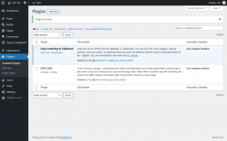 Page screenshot: Plugins ‹ Test site — WordPress