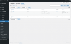 Page screenshot: Settings → Copy to Clipboard