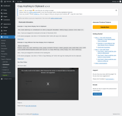 Page screenshot: Settings →  → Dashboard