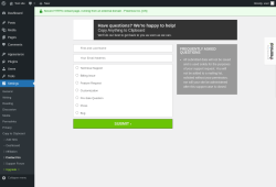 Page screenshot: Settings → Contact Us
