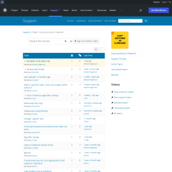 Page screenshot: Settings → Support Forum