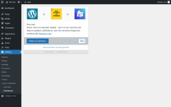 Page screenshot: Dashboard ‹ Test site — WordPress
