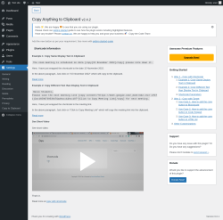 Page screenshot: Settings →  → Dashboard