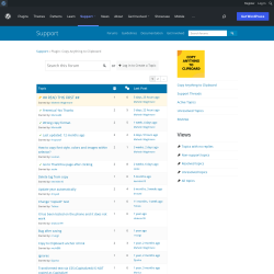 Page screenshot: Settings → Support Forum