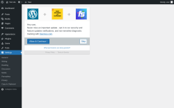 Page screenshot: Dashboard ‹ Test site — WordPress