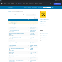 Page screenshot: Settings → Support Forum