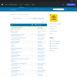 Page screenshot: Settings → Support Forum