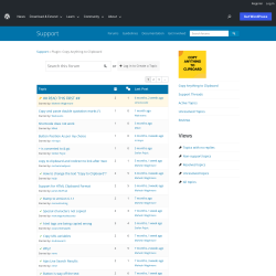 Page screenshot: Settings → Support Forum