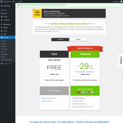 Page screenshot: Settings → Upgrade  ➤