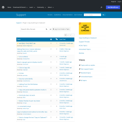 Page screenshot: Settings → Support Forum