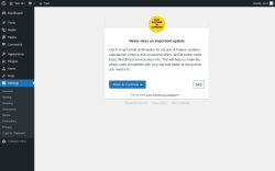 Page screenshot: Dashboard ‹ Test site — WordPress