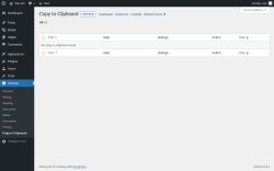 Page screenshot: Settings → Copy to Clipboard