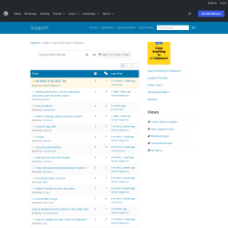 Page screenshot: Settings → Support Forum