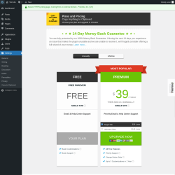 Page screenshot: Settings → Upgrade  ➤