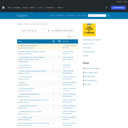 Page screenshot: Settings → Support Forum
