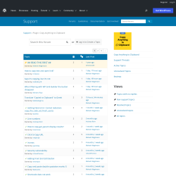 Page screenshot: Settings → Support Forum