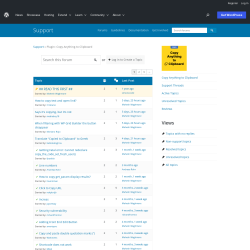 Page screenshot: Settings → Support Forum